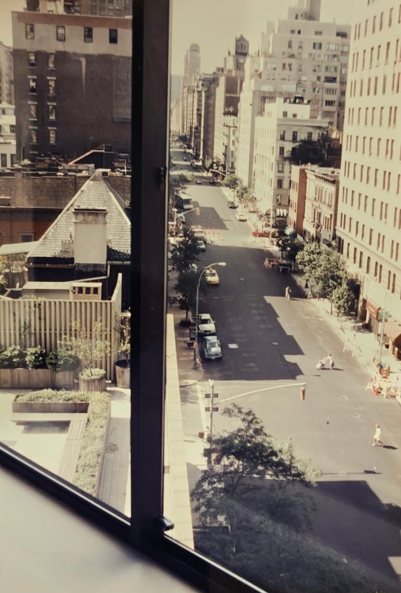 The view from Daniela’s bedroom window in New York City.