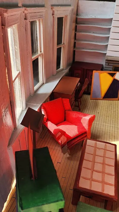 1:12 scale living room