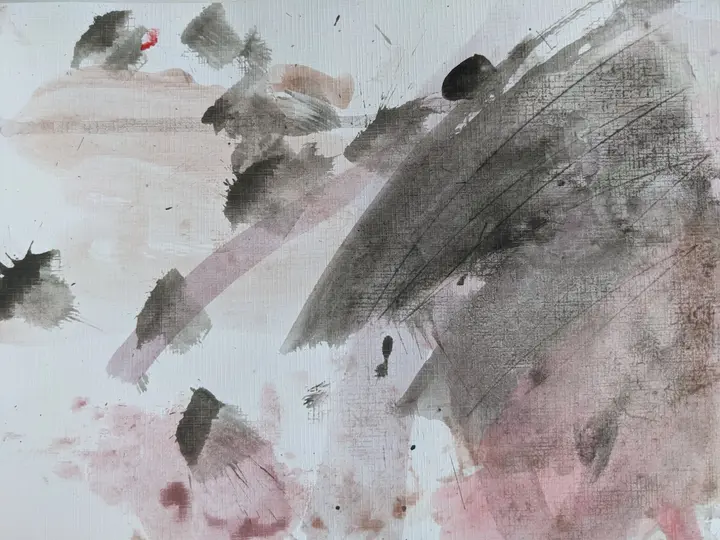 Composition in Pink and Grey