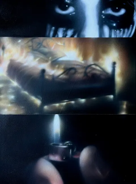 “I set the bed on fire so we flipped the mattress.” (Why did I wake up?)