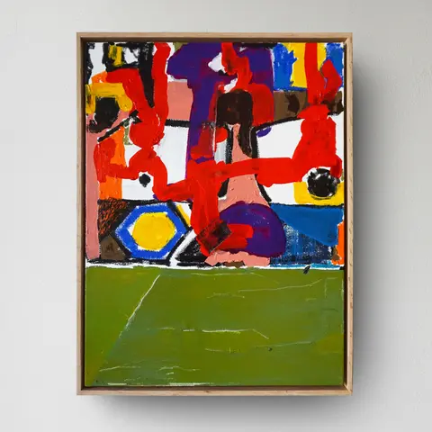 Marlowe - 18"x22" - Oil Paint, Oil Pastel, Acrylic Paint
