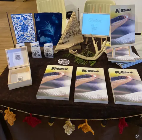Booth Setup at Art Gallery of Guelph Zine Fair