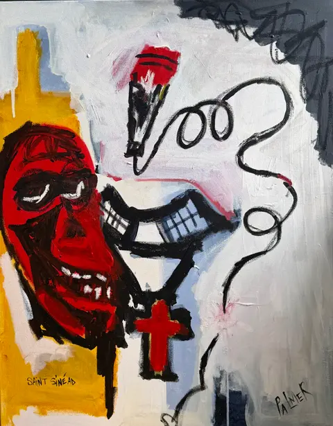 St. Sinéad - 24” x 30” - acrylic neo expression - my context on the cancellation of Sinéad O’Connor