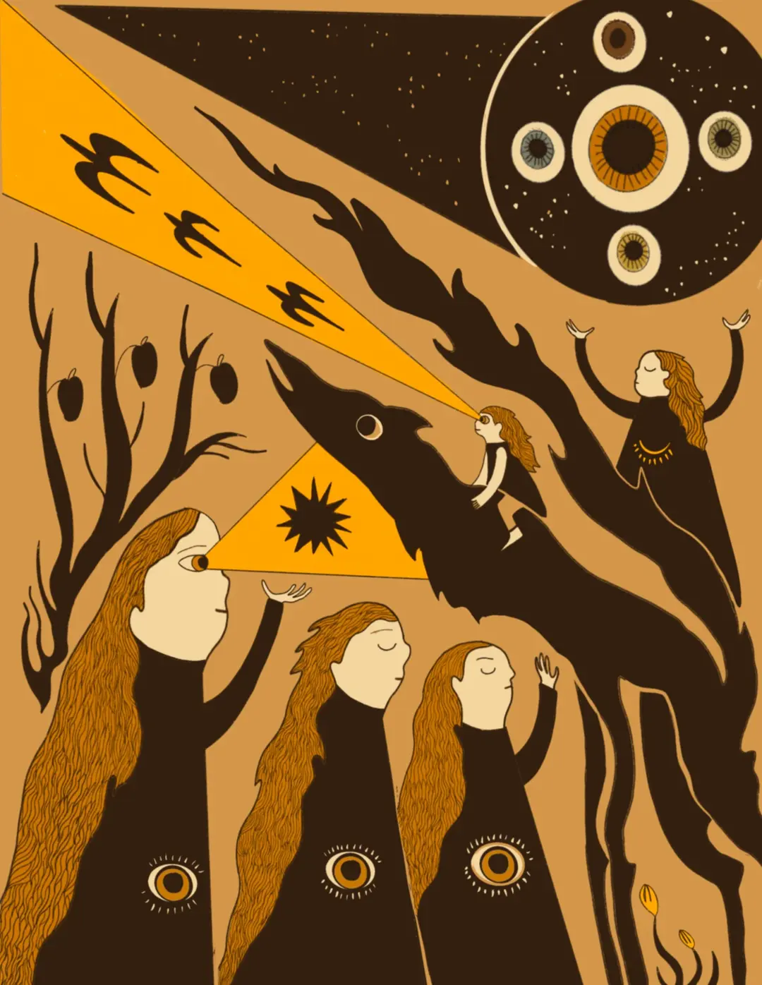 “wolf eyes” illustration, sold as art print