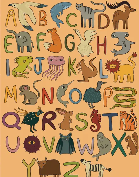 Alphabet chart print