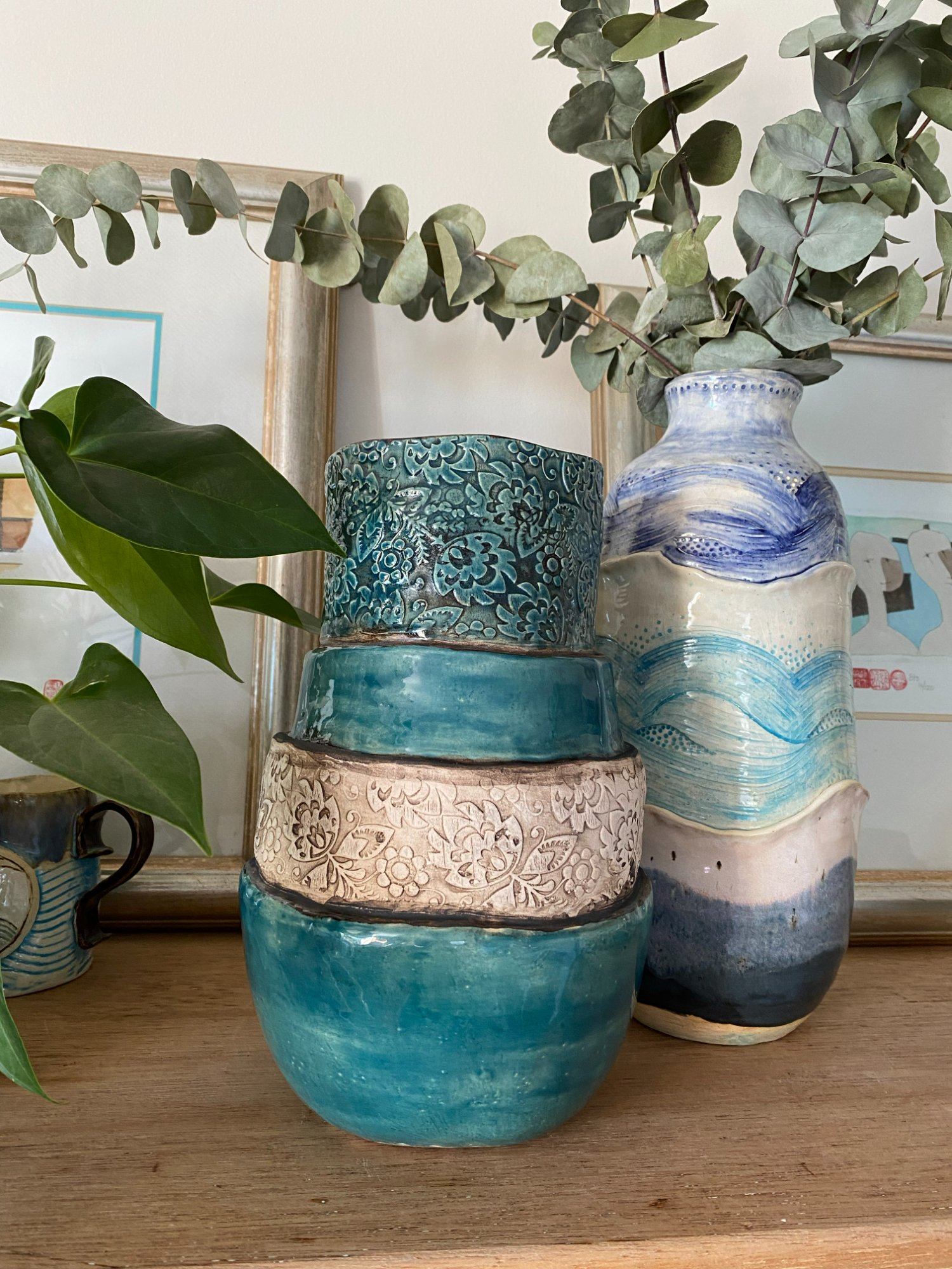 Bluesy vases